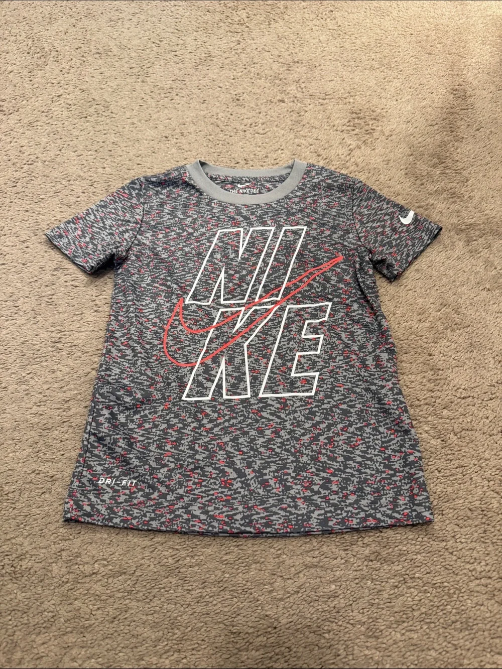 Nike Kids Short Sleeve Pajama Sets - Black, Gray & Red Accents